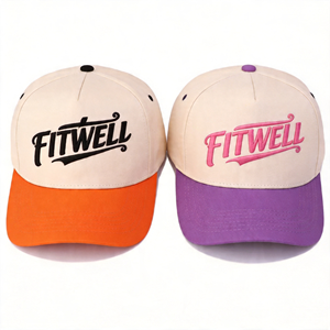 Casquette de baseball en coton à 5 panneaux avec broderie personnalisée du logo - Product Image 3