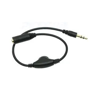 3.5mm Jack AUX erkek kadın adaptör uzatma kablosu ses Stereo kablosu ses kontrolü kulaklık kulaklık tel ile Tablet için