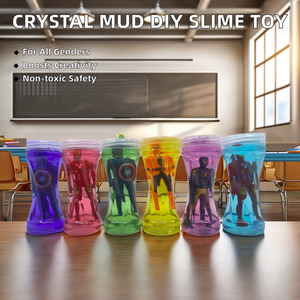 Pâte à modeler et slime en argile cristalline aux couleurs dégradées uniques et éblouissantes, jouet à bulles pour enfants, slime coloré pour enfants - Product Image 2