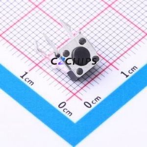 GT-TC106F-H043-L1 Tactile Switch Through hole Component THT Switch Single Pole Single Throw Round Button 3.2N Right Angle Insert - Product Image 1