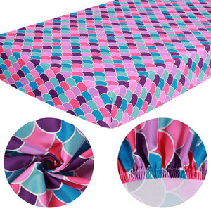 Tùy Chỉnh Thiết Kế Đầy Màu Sắc Sợi Nhỏ Bé Trai Cô Gái Được Trang Bị Tấm OEM Crib <span class=keywords><strong>Sheets</strong></span> Bé Được Trang Bị - Product Image 5