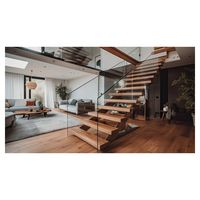Escalier en bois de hêtre courbé en forme de L, pliable, Prima Modern