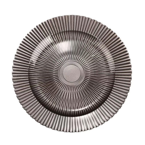 <span class=keywords><strong>Assiette</strong></span> de présentation en verre <span class=keywords><strong>vert</strong></span> <span class=keywords><strong>olive</strong></span> de 13 pouces pour mariages, événements, décoration de table, vaisselle décorative en verre côtelé - Product Image 6