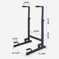 Station de Squat Réglable pour la Maison avec Barre de Traction, Barres Parallèles et Station de Pompes – Équipement de Fitness Intérieur