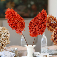 Bunga Kering Abadi Buatan Tangan Grosir, Tangkai Hydrangea Pagoda untuk Pernikahan, Thanksgiving, Hari Valentine, Wisuda