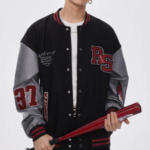 Custom Fashion Style Men's Baseball Jacket with Embroidered Letter Pattern Winter <b>Towel</b> Material Front Logo Jacket Manufacturer - Product Image 5