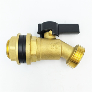 Robinet de jardin sans plomb à quart de tour 1/2" 3/4" mâle, Robinet de raccordement, Robinet à bille 1/4 de tour, Robinet en laiton <span class=keywords><strong>pour</strong></span> réservoir d'eau, baril, récupération d'eau de pluie - Product Image 4