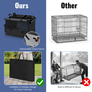 Zones séparées 2-en-1 Caisse <span class=keywords><strong>pour</strong></span> <span class=keywords><strong>chien</strong></span> Parc <span class=keywords><strong>pour</strong></span> chat portable pliable 2 pièces avec tunnel durable Caisse <span class=keywords><strong>pour</strong></span> <span class=keywords><strong>chien</strong></span> Pop-up Boîtier de jeu - Product Image 3