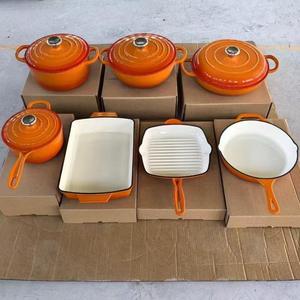 Ensemble de 11 ustensiles de cuisine très vendus : casseroles et poêles en fonte, faitout, poêle à frire antiadhésive, faitout à ragoût, sain et durable - Product Image 1