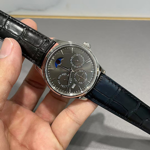 Reloj Mecánico de Alta Gama para Hombre, Diseño de Diseñador, Calendario Perpetuo Automático, Fase Lunar, Luminoso, Esfera Gris con Año de 4 Dígitos - Product Image 2