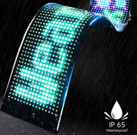 Panneau LED flexible pour voiture RGX multi-tailles, yeux clignotants, décoration créative pour voiture, camion, lumière LED dynamique