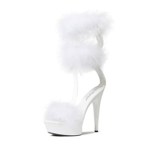 Sexy Hairy Hate Sky High zapatos de mujer club nocturno plataforma impermeable tacones súper altos sandalias tacones delgados modelo cinta de <span class=keywords><strong>pasarela</strong></span> - Product Image 6