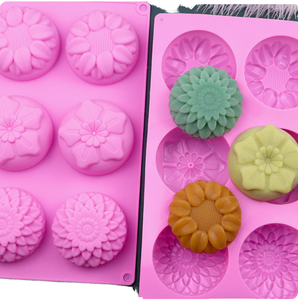 DIY Eco-Friendly Silicone Handmade <b>Soap</b> <b>Mould</b> Square 6-Cavity Cake <b>Soap</b> Decoration Mold Household Candles - Product Image 2