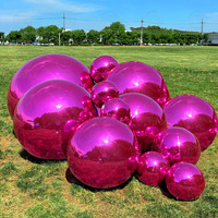 Esfera de Globo Espejo Inflable Plateada, Bola de Espejo Cromada Reflectante Inflable Flotante para Fiestas, Bodas, Decoración Navideña