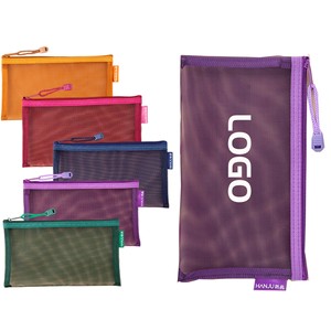 Borsa personalizzata impermeabile per <span class=keywords><strong>Make</strong></span> <span class=keywords><strong>Up</strong></span> con cerniera cosmetica Mini da toilette personalizzabile Organizer per trucco in rete di Nylon - Product Image 4