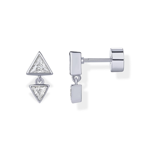Boucles d'oreilles pendantes miniatures PAVOI en or jaune 14 carats plaqué or, à dos plat, pour femmes |   Boucles d'oreilles délicates pour le cartilage |   Piercing Helix - Product Image 2