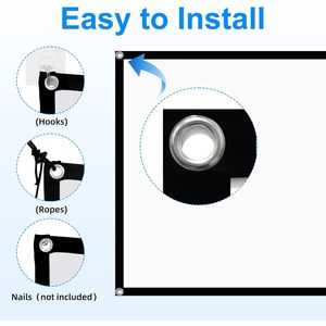 Écran de projection de film OKEDUO 4K 16:9 HD mural 52x30 pouces en verre perlé, installation intérieure facile et simple, tissu anti-plis - Product Image 3