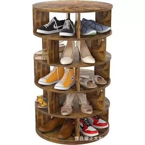 Popular 5-tier rotating <b>shoe</b> rack, wooden wardrobe <b>shoe</b> cabinet, tower style, <b>space</b>-<b>saving</b> <b>shoe</b> cabinet - Product Image 5