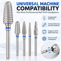 Embouts de ponceuse à ongles en carbure de tungstène non revêtus de différentes formes M 3/32'' pour retirer le vernis gel, usage professionnel en salon, lot d'embouts de ponceuse à ongles