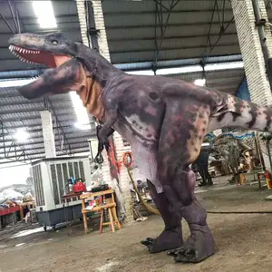 Servicio personalizado, compra integral, disfraz de dragón animatrónico realista, disfraz de dinosaurio que camina para adultos para exhibición