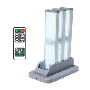 Lot de 3 lampes LED ultra-lumineuses pour armoire avec télécommande sans fil, interrupteur à capteur tactile rechargeable pour chambre à coucher - Product Image 1