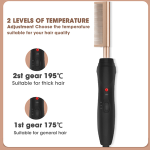 Lisseur électrique Lanumi LM-08, peigne lisseur en céramique émaillée, 3 réglages de température, >2000W, certifié CE/FCC, pour la maison et l'hôtel - Product Image 5