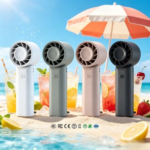 Ventilador de Iones Negativos Recargable Personalizado, Ventilador de Mano Mini Plegable con Gancho de Metal, Alimentado por USB con Batería de Litio, para Uso en el Automóvil y al Aire Libre - Product Image 2