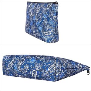 Sac vide pour tuiles de mahjong, adapté aux tuiles de mahjong américaines de taille standard de 1,2 pouces, sac imprimé bleu épaissi - Product Image 2