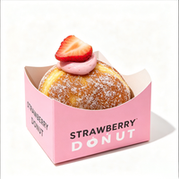Carton pliable pour donuts style burger, personnalisable avec logo, emballage en papier, export en gros pour les magasins de restauration mondiale – Fournisseur direct usine
