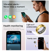 Anillo Inteligente Deportivo Estilo Fútbol, Alerta de Llamadas y Mensajes por Vibración, Oxígeno en Sangre, Control por Gestos, Resistente al Agua, Monitor de Actividad Física