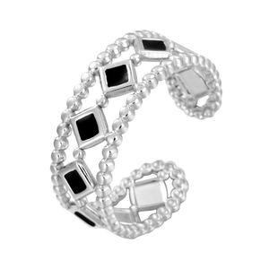 Custom Vintage Colorful Enamel <b>Adjustable</b> <b>Ring</b> Open Gold Plated Wholesale Jewelry Stainless Steel Geometric <b>Rings</b> Women Men - Product Image 5