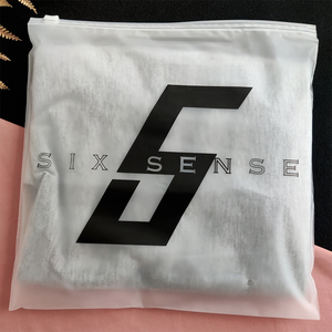 Custom Matte Print PE Zipper Lock Poly Zipper Lock Frosted Plastic Cloth Packaging Bag for Clothes - Product Image 2