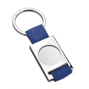 Blue Nylon <b>Key</b> <b>Chain</b> with Carabiner and Bottle Opener Alloy and Stainless Steel UV Printing Laser Logo Customizable Keychain - Product Image 1
