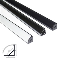 Couverture De Pc Canal 90 Degrés Angle Argent Noir Blanc Bande D'aluminium Extrudé Led Profilé D'angle