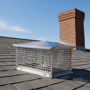 Tapa de chimenea de acero inoxidable de 13 x 24 pulgadas con malla para chimenea, para uso en exteriores - Product Image 2