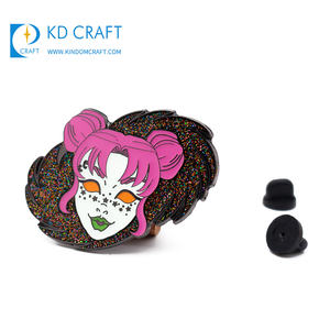 Ucuz özel komik yaka pin rozeti metal gökkuşağı glitter kayalık korku resim gösterisi emaye pin - Product Image 3