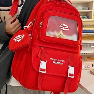 Happy Sunday Shengm <b>Backpack</b> 18 In Large Capacity School <b>Backpack</b> For Girls With Letter Pattern And Interior Zipper Pocket - Product Image 1