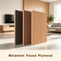 Panneau de contreplaqué mélaminé à âme en bois dur, imperméable, pour portes d'armoires, usines de meubles et projets de construction