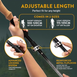 Bastones de Senderismo Ultraligeros CZFIT, Bastones de Trekking Telescópicos Plegables de Aleación de Aluminio para Mujeres y Hombres - Product Image 4