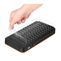 Soporte de teléfono público de 100W, cargador de teléfono móvil de escritorio Usb DE CARGA RÁPIDA, estación de carga Usb de 15 puertos múltiples para múltiples dispositivos