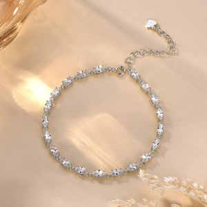 Fashion Jewelry Eco-friendly <b>Copper</b> 14k Gold Filled Marquise-cut 3*6mm Vvs Gra Zircon Diamond Tennis <b>Bracelet</b> for Women - Product Image 3