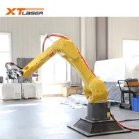 Máquina de corte a laser de fibra automática barata e alta qualidade, para aço com braço automático do robô, corte a laser de alta velocidade
