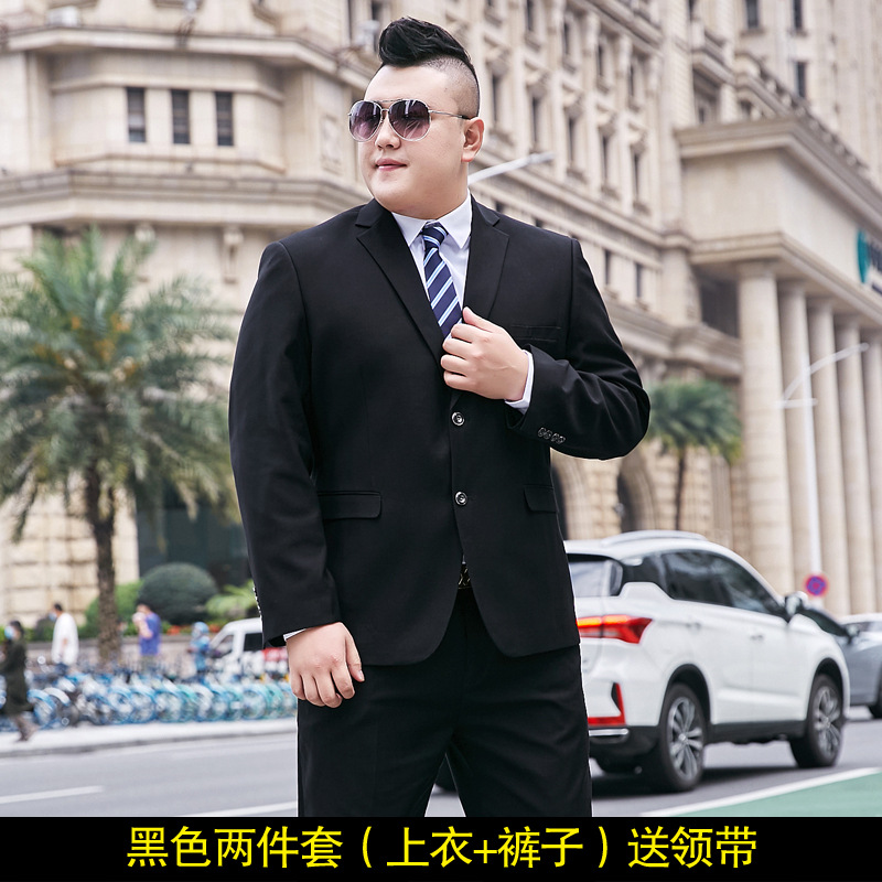 black (suit + trousers) with tie included