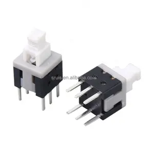 Mini Push button switch 6Pin Tactile Power Switch Self lock On/ON button Latching 5.8*5.8mm