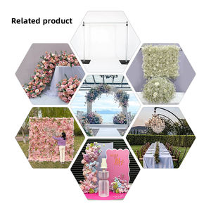 Beloofde Handgemaakte Moderne Stijl Kunstmatige Kleurrijke Bloemenloper Trouwarrangement Custom Flower Runner Voor Bruiloften - Product Image 6