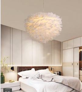 <span class=keywords><strong>Plafonnier</strong></span> LED décoratif moderne à télécommande, haute luminosité, en fer, blanc, rouge, jaune, noir, luminaire suspendu simple en forme de <span class=keywords><strong>plume</strong></span> - Product Image 6