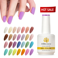 AiBevoow Ensemble de vernis à ongles en gel Vente en gros Usine de produits pour les ongles Oem 15ml Vernis à ongles en gel UV Marque privée Couleur pour l'art des ongles