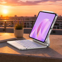 Huawei MatePad 11.5S 2024-2025 için Yeni Manyetik Kablosuz Klavye Koruyucu Kılıf, Dokunmatik Yüzeyli 7-RGB Arkadan Aydınlatmalı Ultra İnce