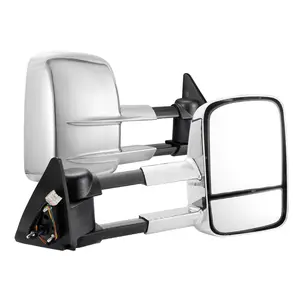 SAN HIMA Silver Car Extendable Towing Mirrors for Toyota Land Cruiser 100 Series 1998-2007 Towing Mirrors Side Mirror 3 Years /