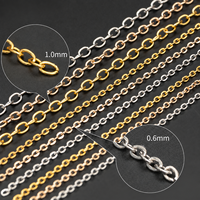 Chaîne de luxe en métal à maillons ovales croisés pour loisirs créatifs, breloques de sac, bracelets, porte-clés, accessoires en vrac, breloques de sac à main